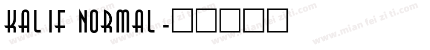 Kalif Normal字体转换